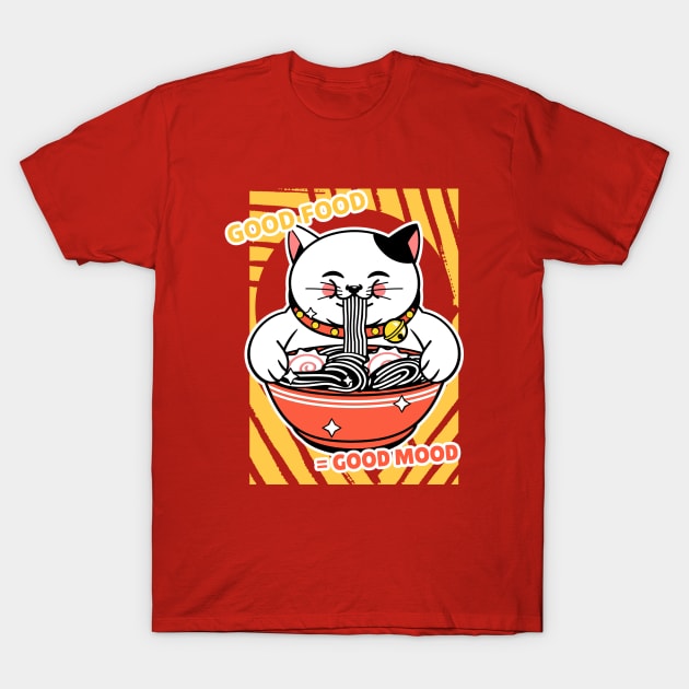 Good Food = Good Mood Food Recipe T-Shirt by Lamount Tees